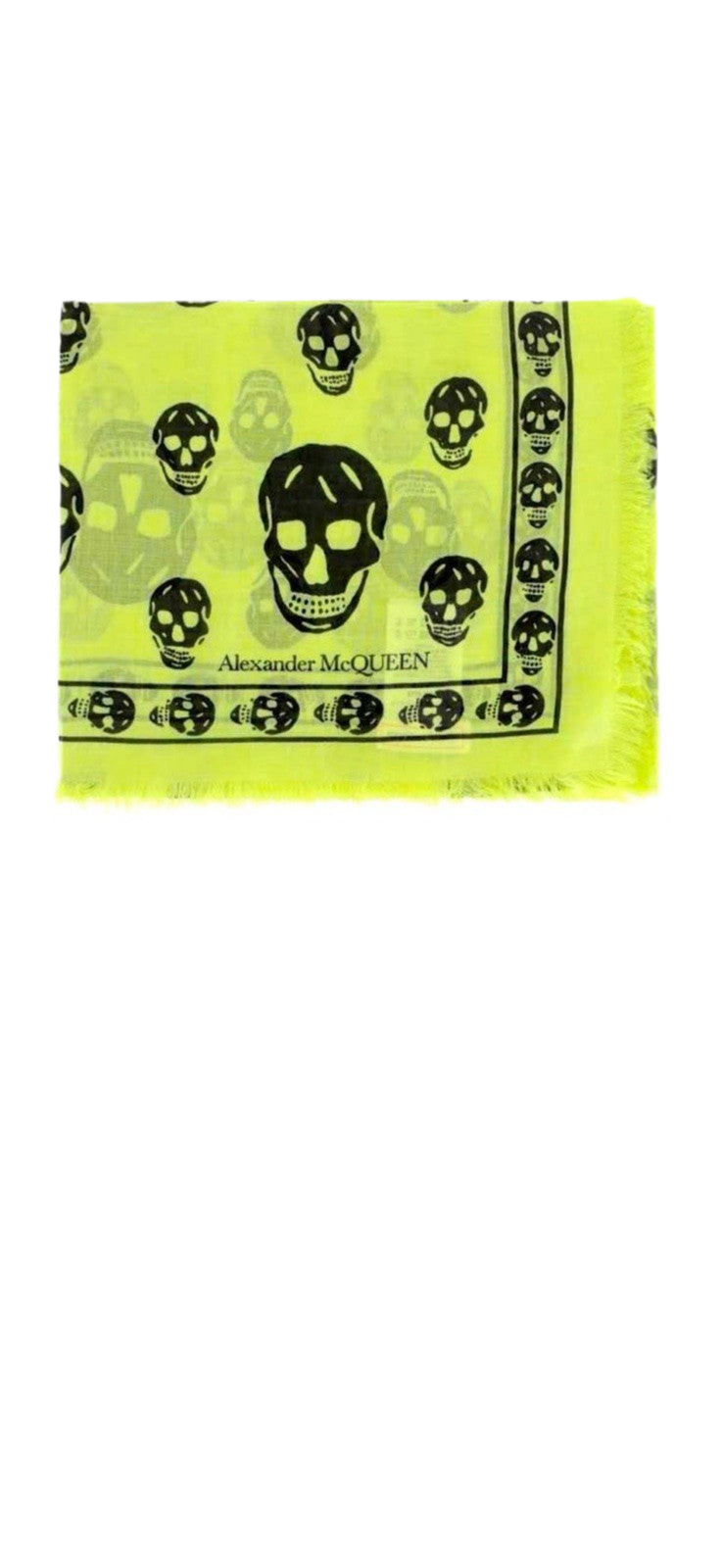 Alexander Mqueen Razor blade Scarf In Chartreuse