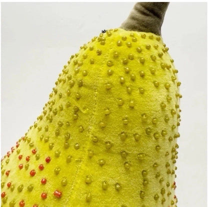 John Derian For Target 2024 14"x8" Beaded Pear Pillow Thanksgiving & Fall Decor