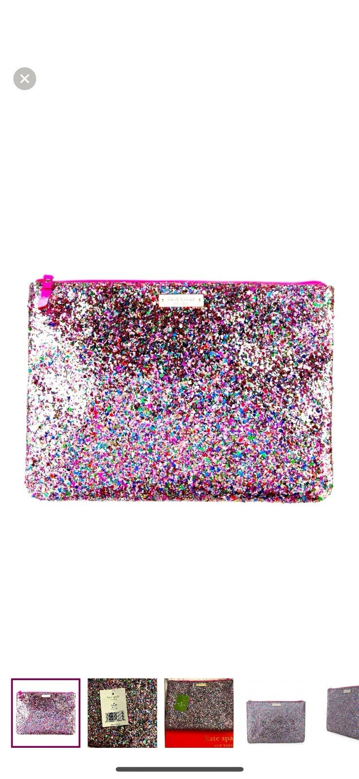 Kate Spade New York GIA GLITTERBALL CLUTCH, NEW IN BOX