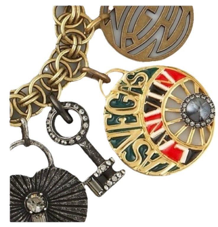 NEW IN BOX LANVIN PARIS Charm Bracelet, LAS VEGAS PARIS NYC MILANO