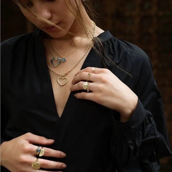 Studio Grun Rose Gold Heart Necklace 