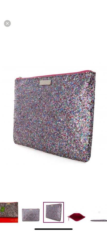 Kate Spade New York GIA GLITTERBALL CLUTCH, NEW IN BOX