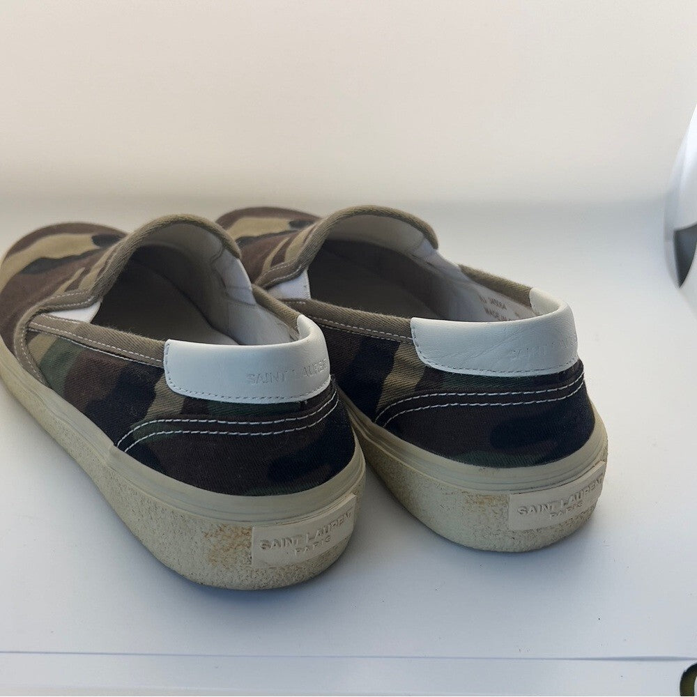 SAINT LAURENT Camo Sneakers, 38.5 NWOT