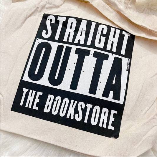 Straight Outta The Bookstore Nerd Tote, NWT