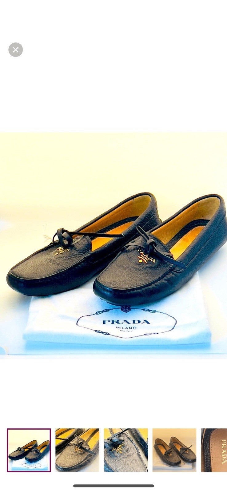 prada loafers women 38.5