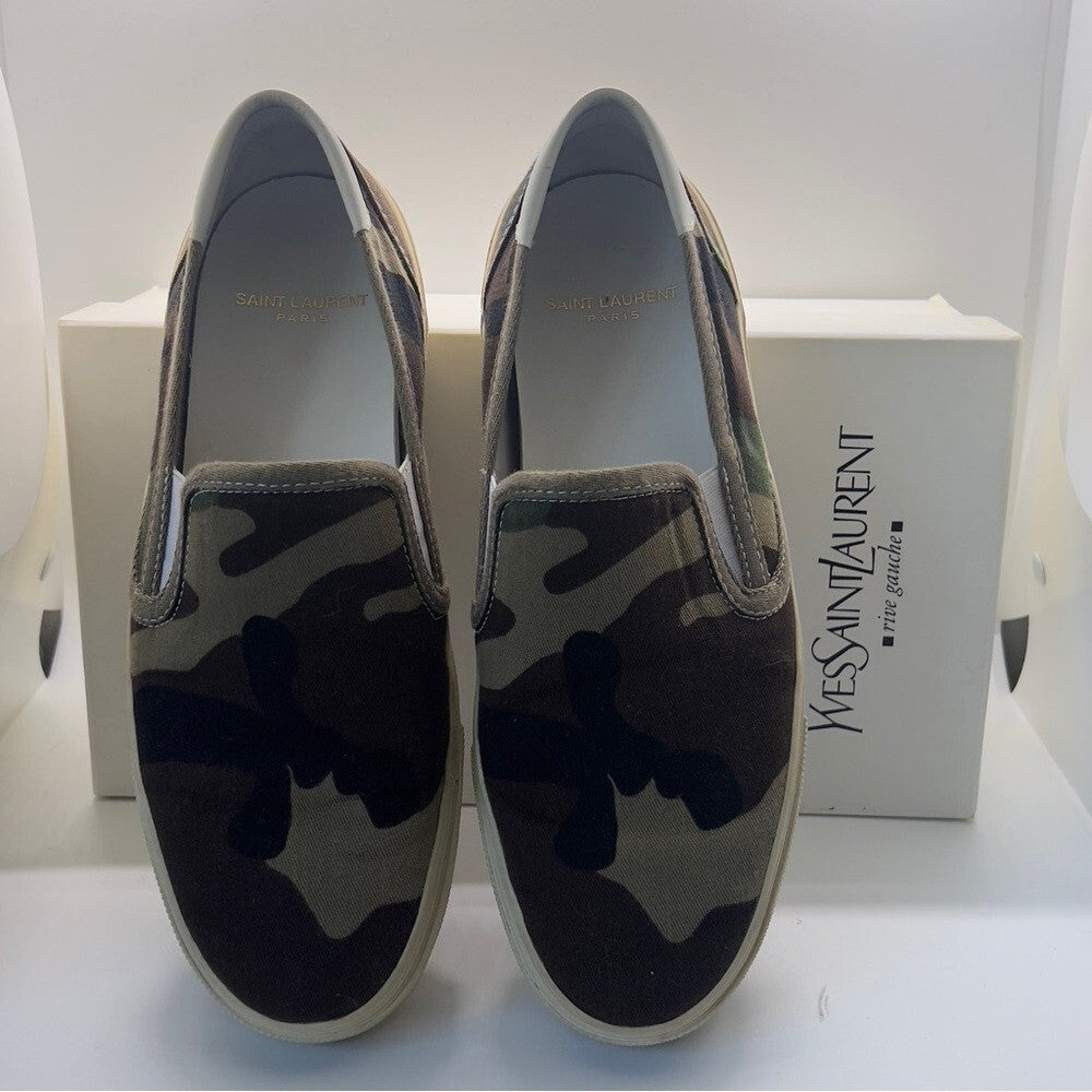 SAINT LAURENT Camo Sneakers, 38.5 NWOT