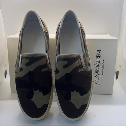 SAINT LAURENT Camo Sneakers, 38.5 NWOT