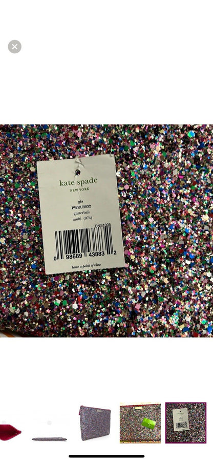Kate Spade New York GIA GLITTERBALL CLUTCH, NEW IN BOX