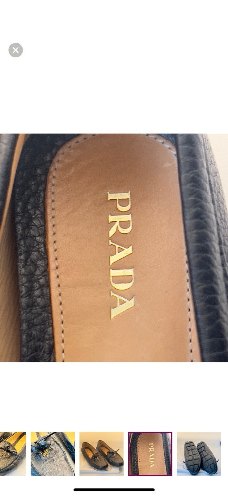 prada loafers women 38.5