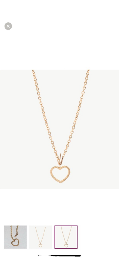 Studio Grun Rose Gold Heart Necklace 