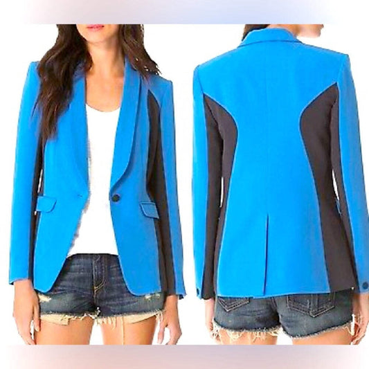 Rag & Bone Colorblock Crepe Blazer Silk Cotton Lining 4 🪩 🅷🅿︎