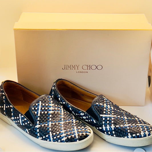 JIMMY CHOO Woven Sneakers, 38