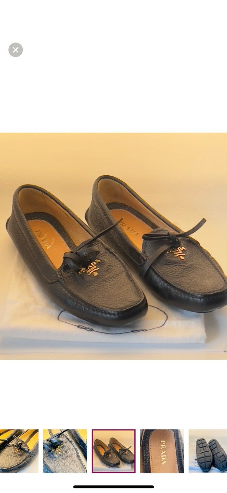 prada loafers women 38.5